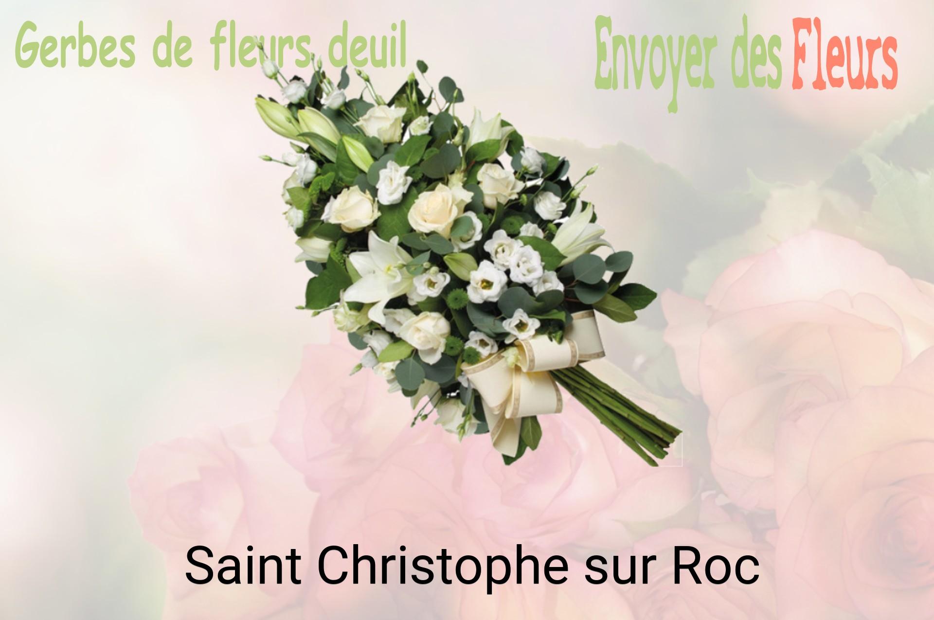 Gerbe de fleurs de deuil livrée à Saint-Christophe-sur-Roc